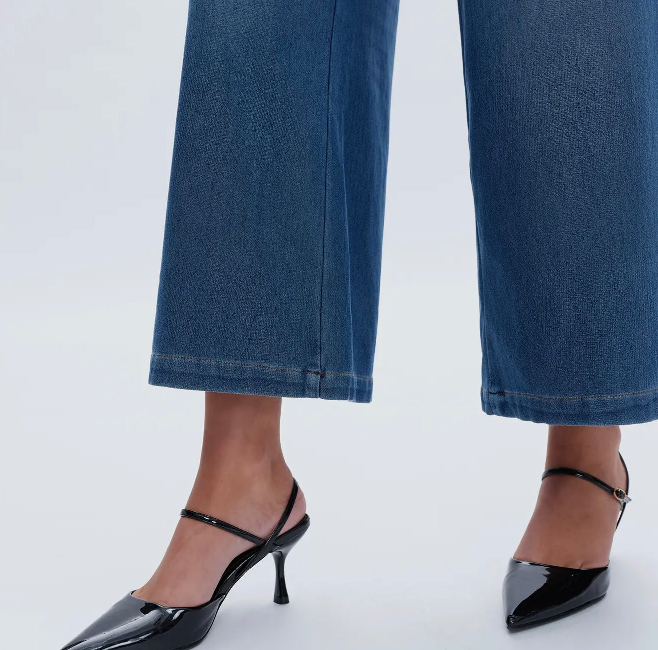 High rise wide leg flare jeans