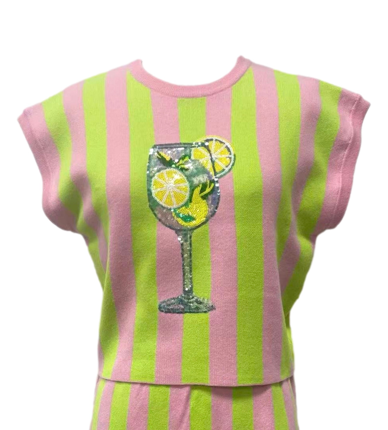 Lemon cocktail knit top