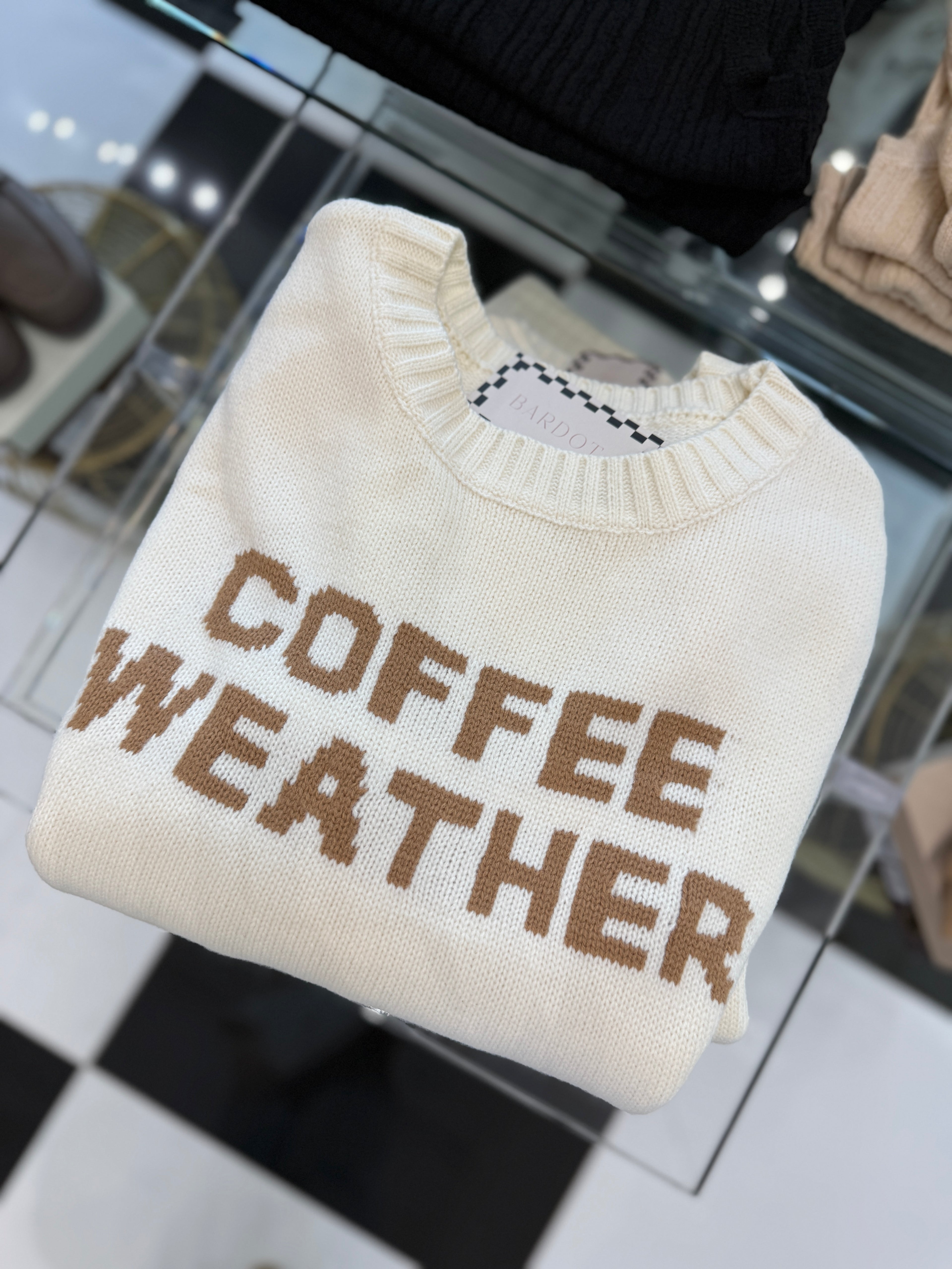 Coffee weather sweater