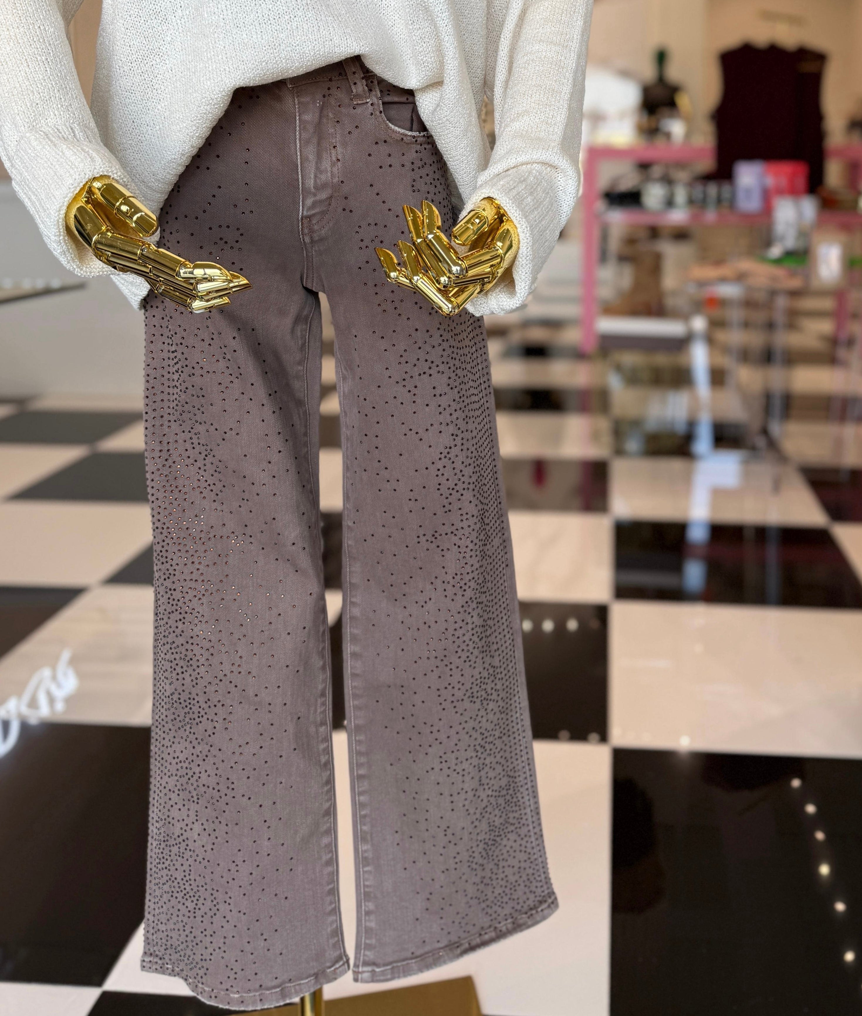 Molly rhinestone denim