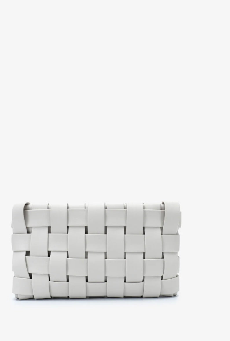 Lindy woven small clutch