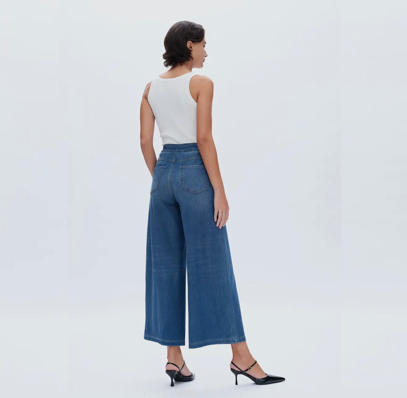 High rise wide leg flare jeans