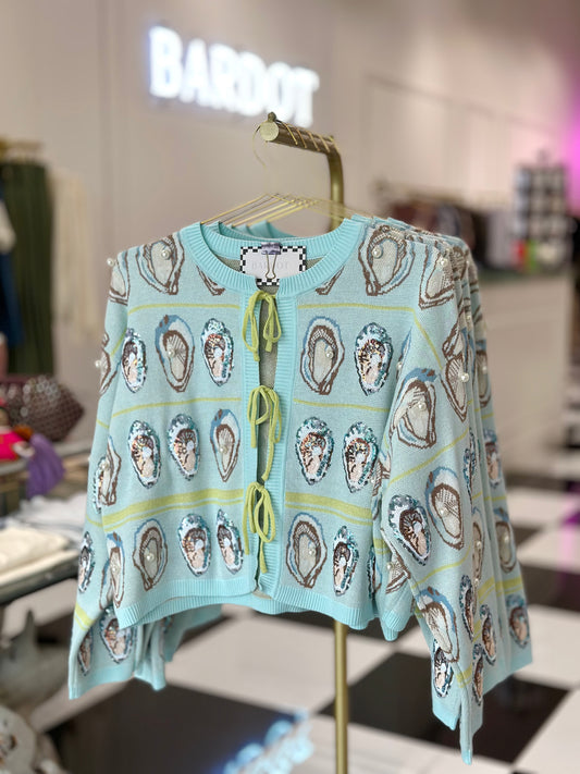 Oyster tie up sweater