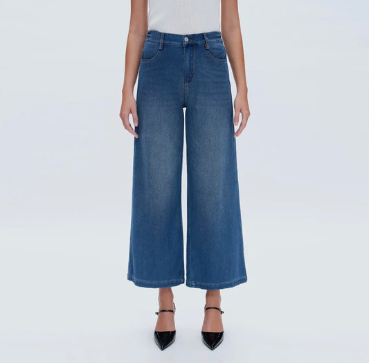 High rise wide leg flare jeans