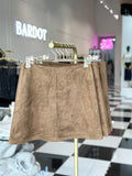 Ciera caramel suede mini skirt