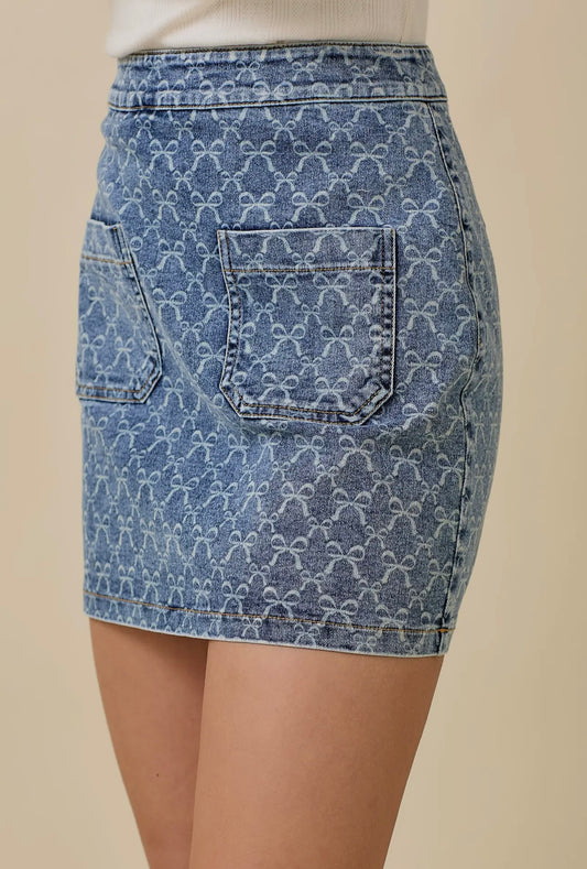 Ribbon mini skirt