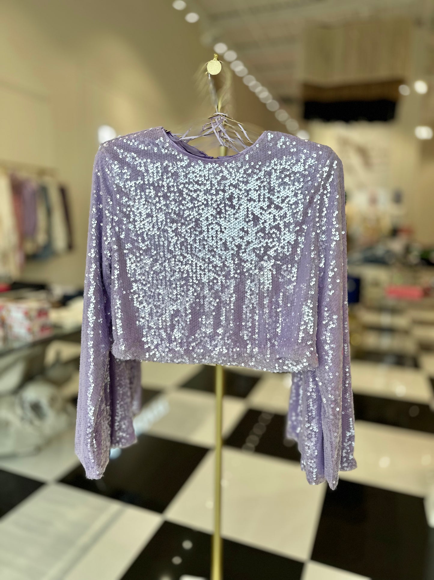 Sabrina sequin top