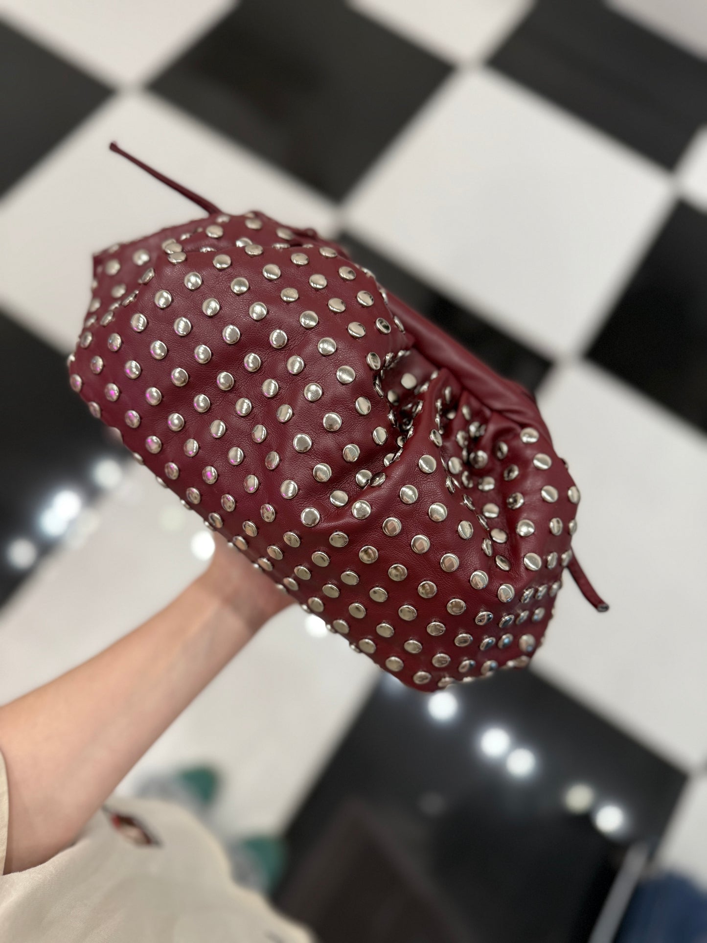 Allie studded clutch