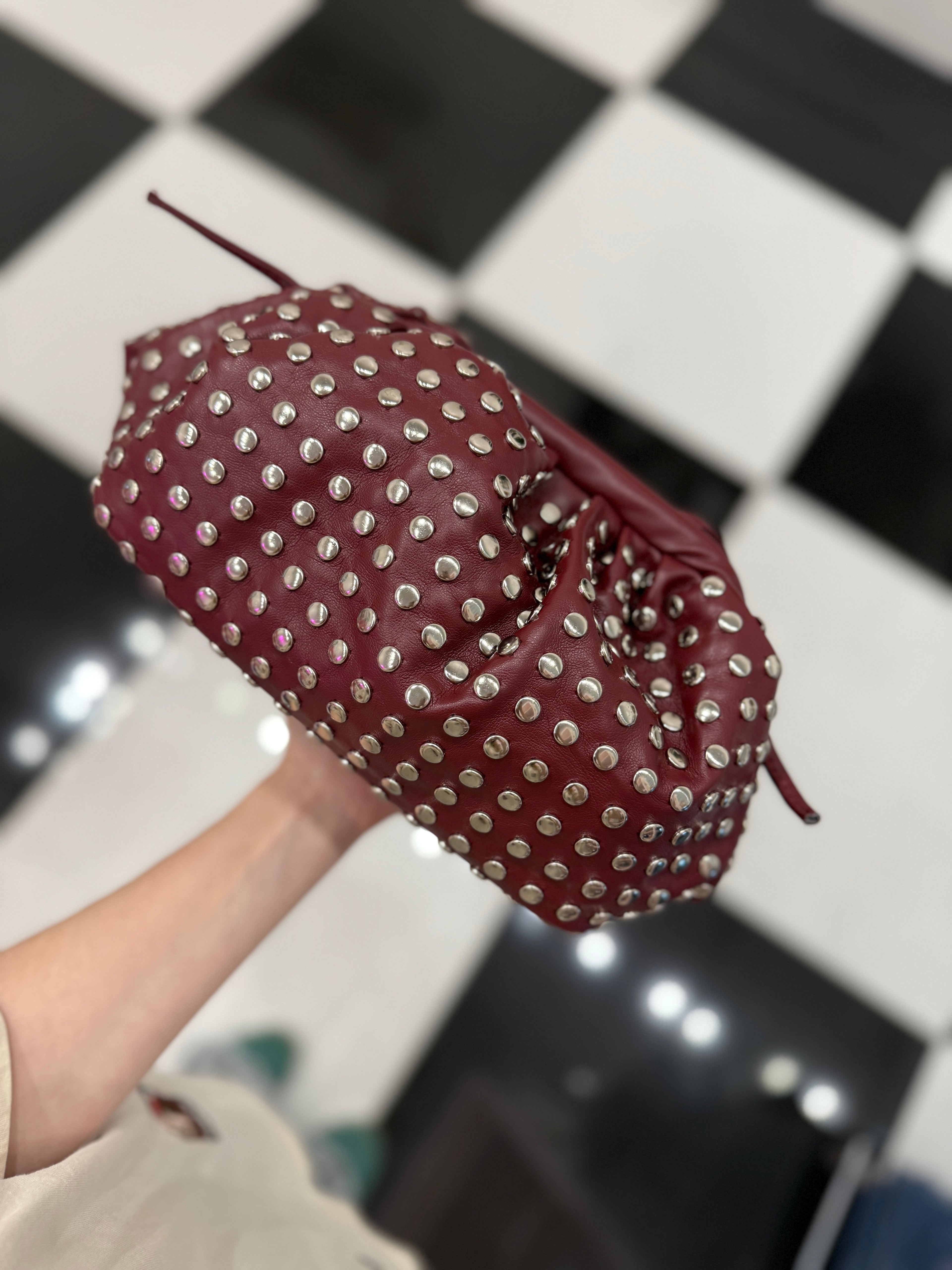 Allie studded clutch
