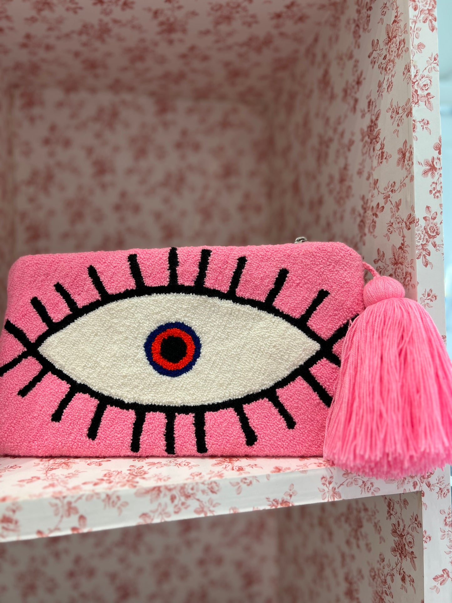 Evil eye clutch