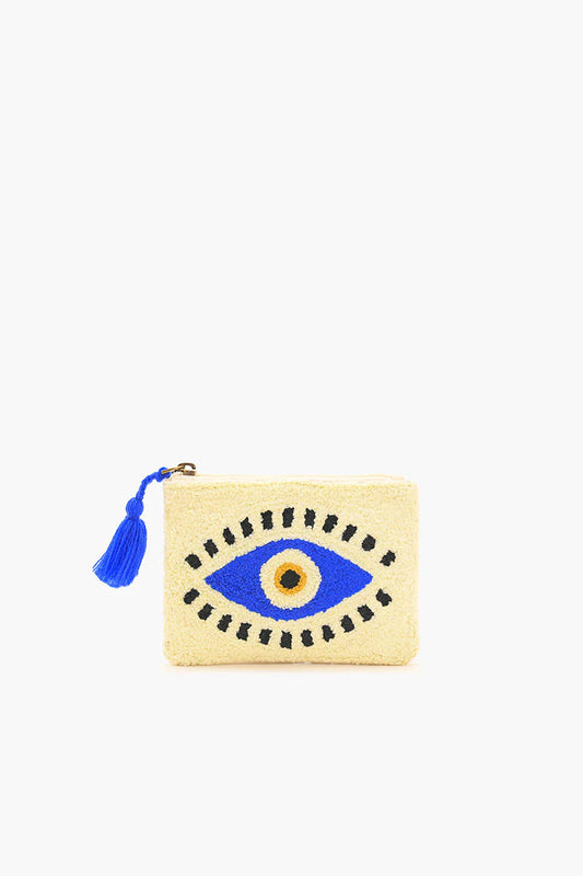 Golden gaze evil eye mini pouch