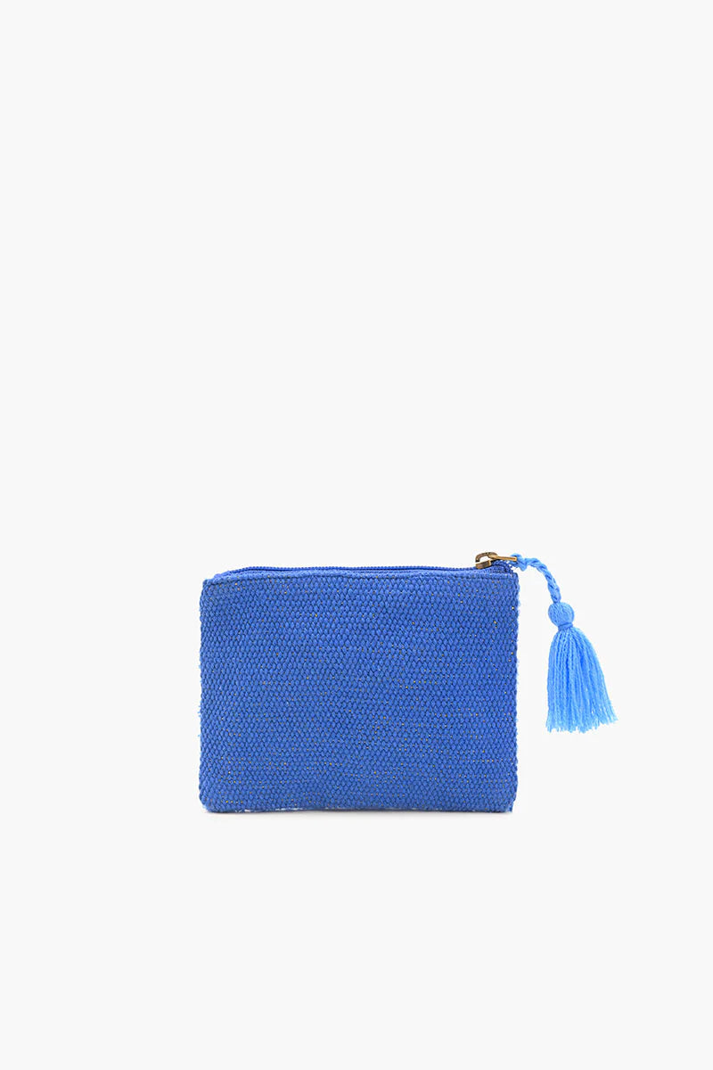 Blue Hamsa mini pouch