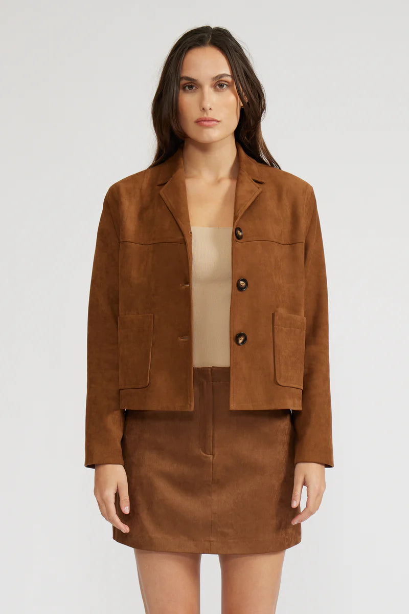 BRENT FAUX SUEDE JACKET