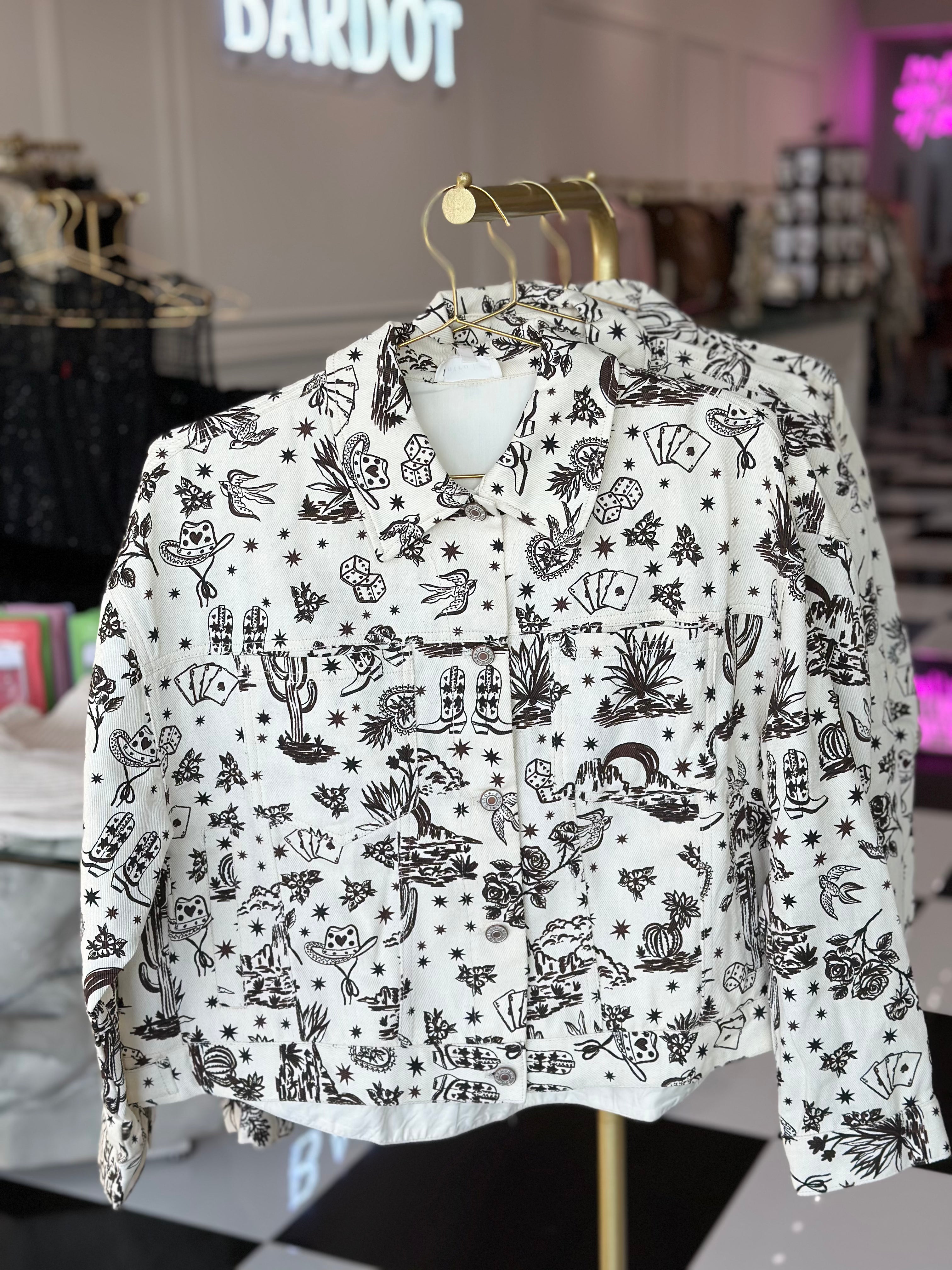 Cowboy up denim jacket