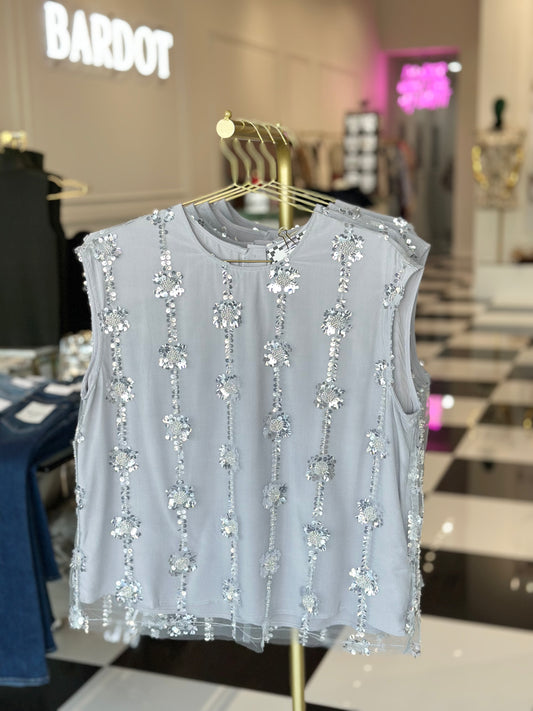 Marcell sequin top