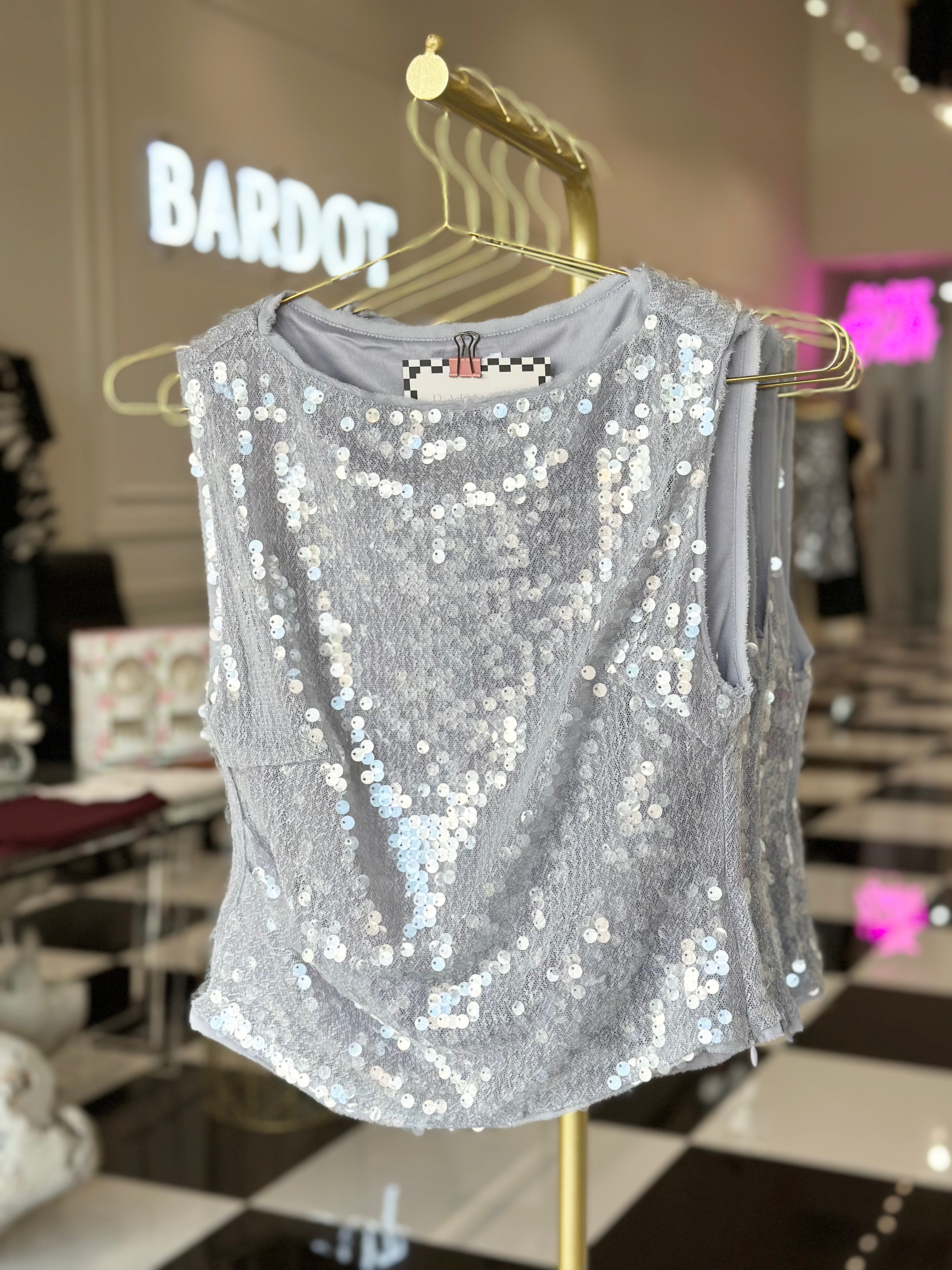 Sabrina sequined top