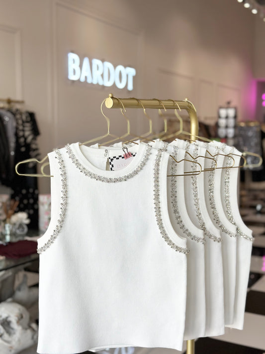 Sofia crystal trim top