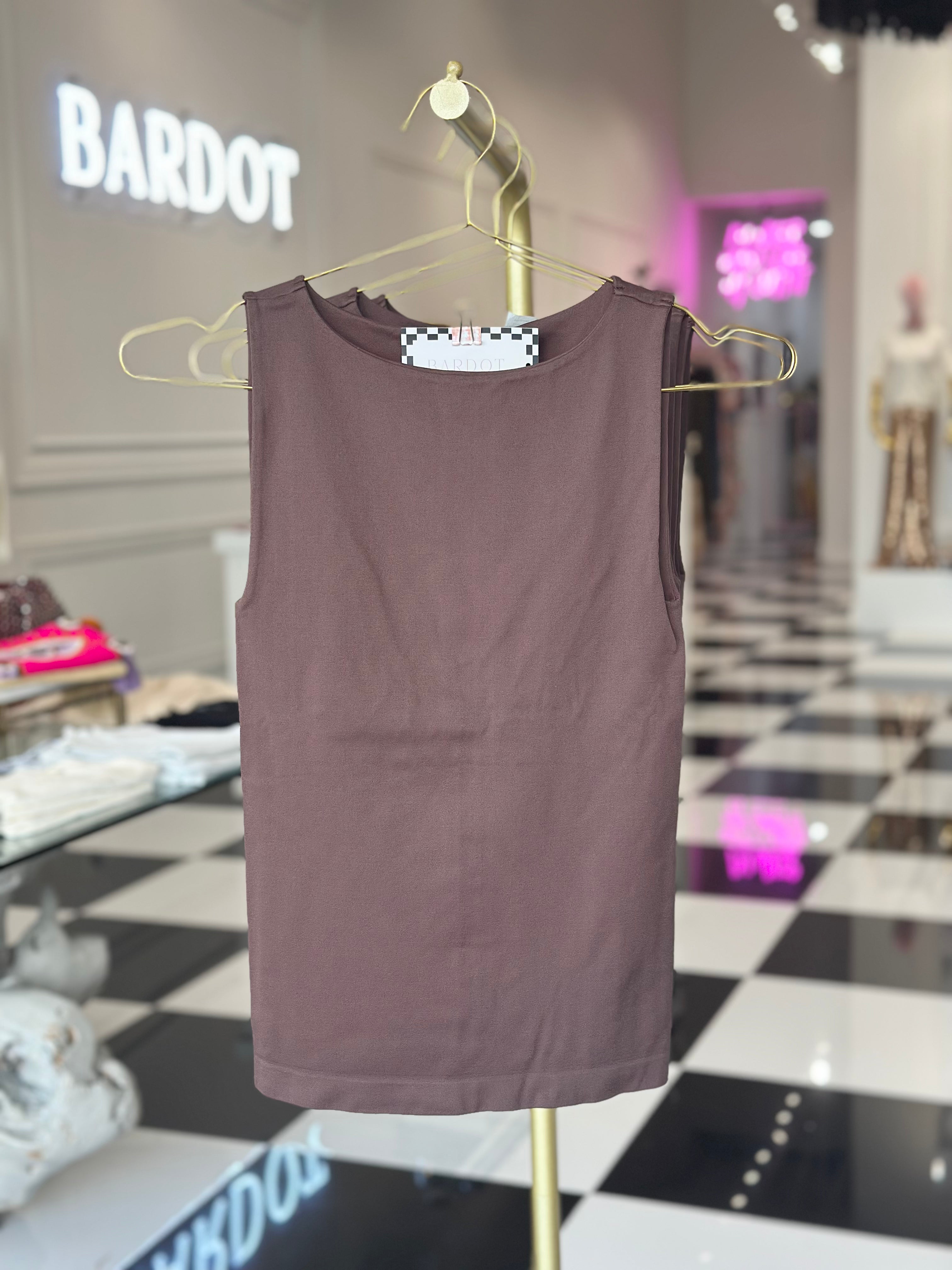 Anna coffee bean tank top