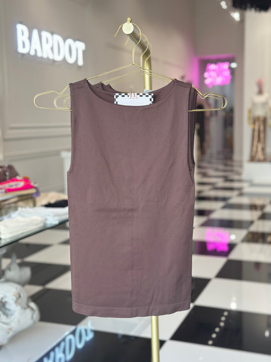 Anna coffee bean tank top