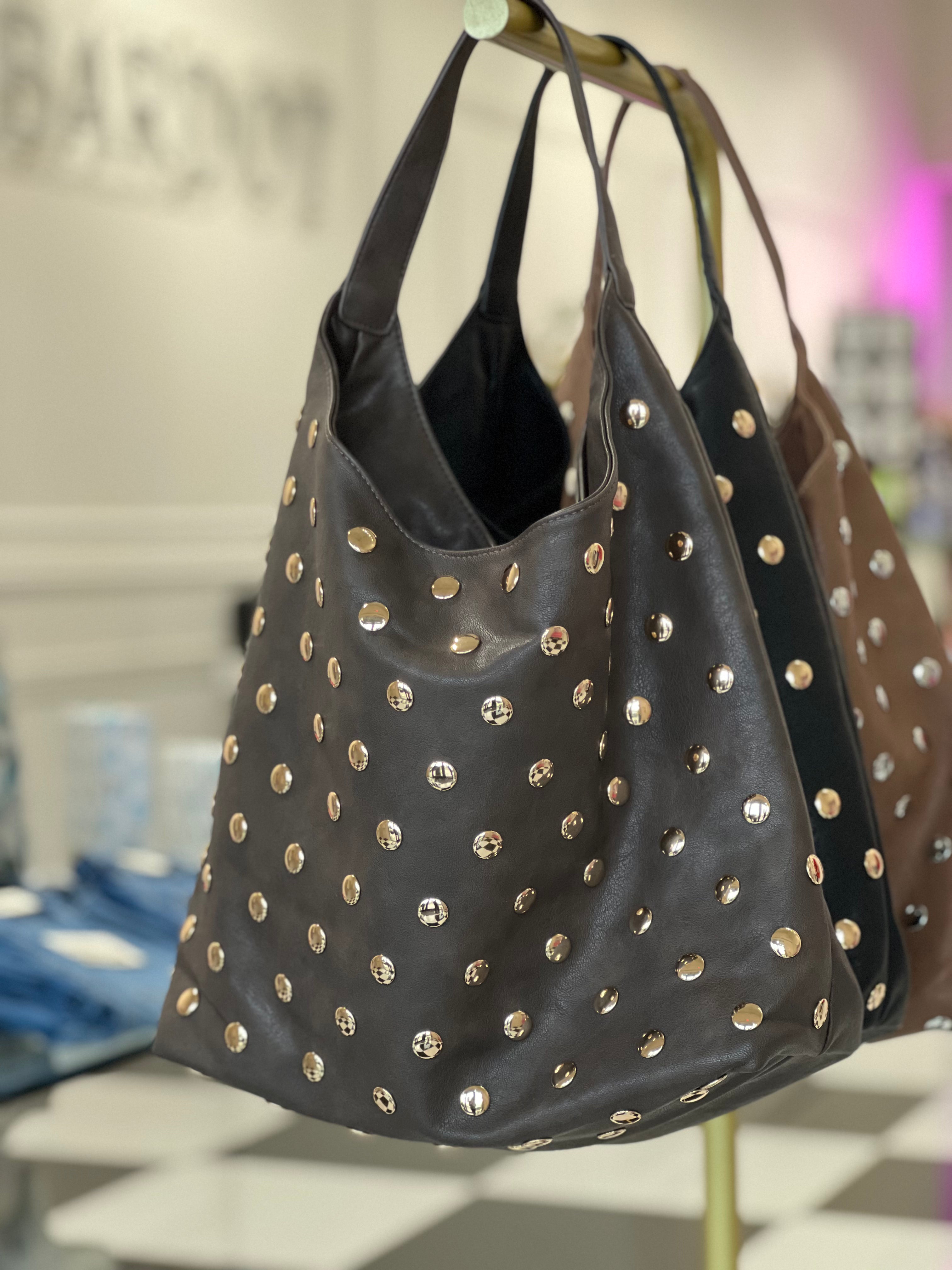 Studded carryall bags