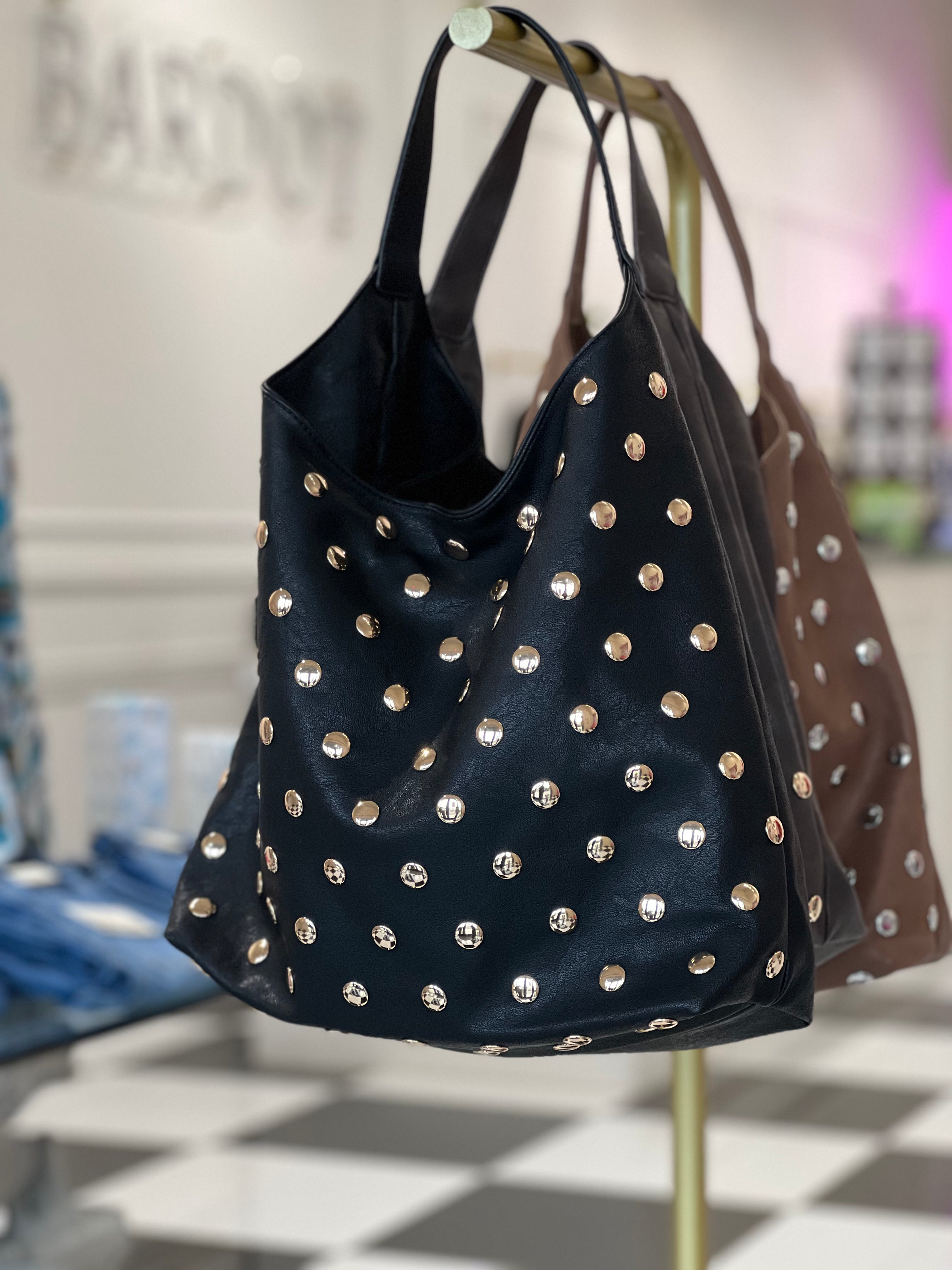 Studded carryall bags