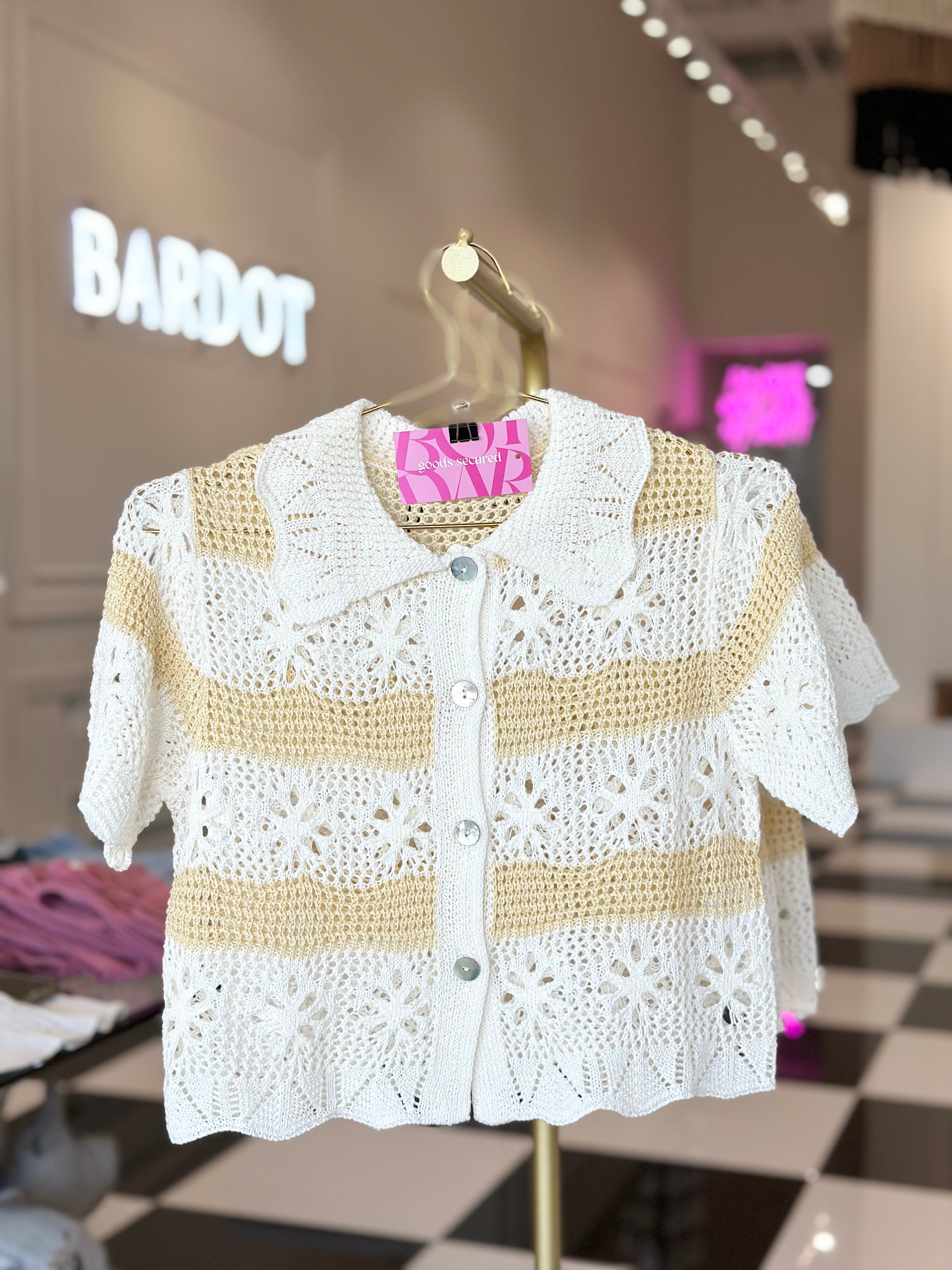 TALLY FLORAL CROCHET KNIT