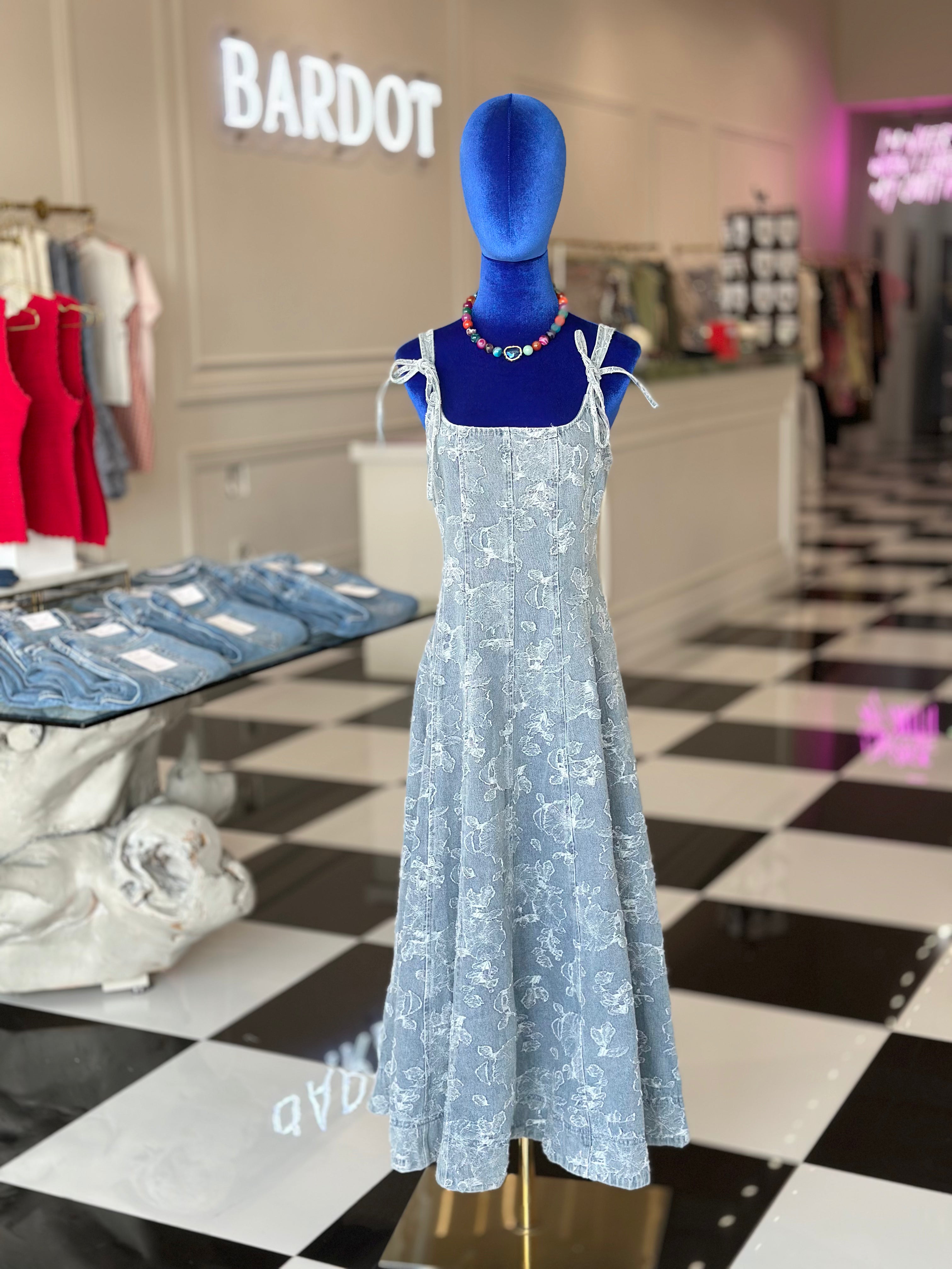 Opal denim midi dress