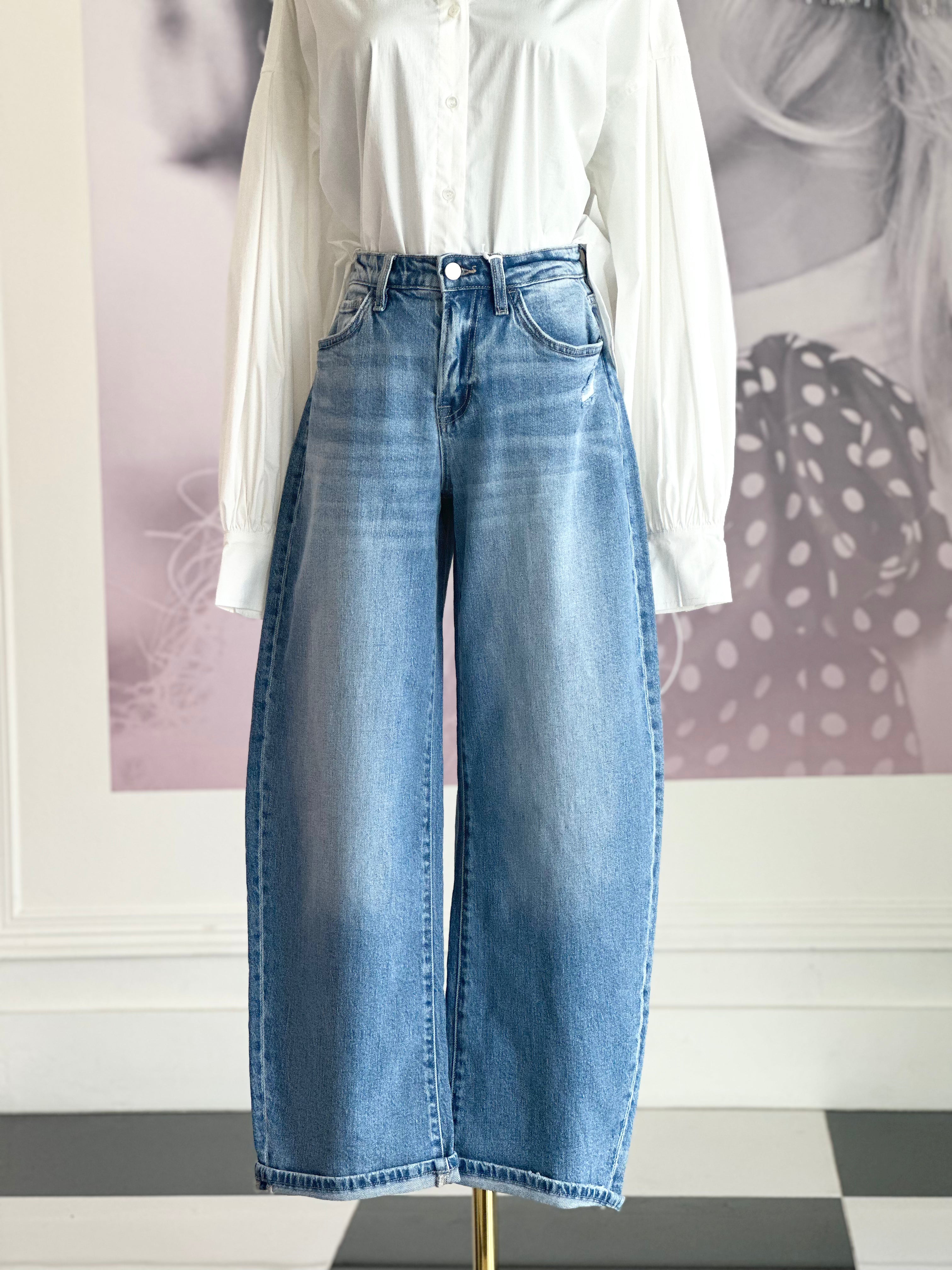 AILEEN CUFFED BARREL JEANS
