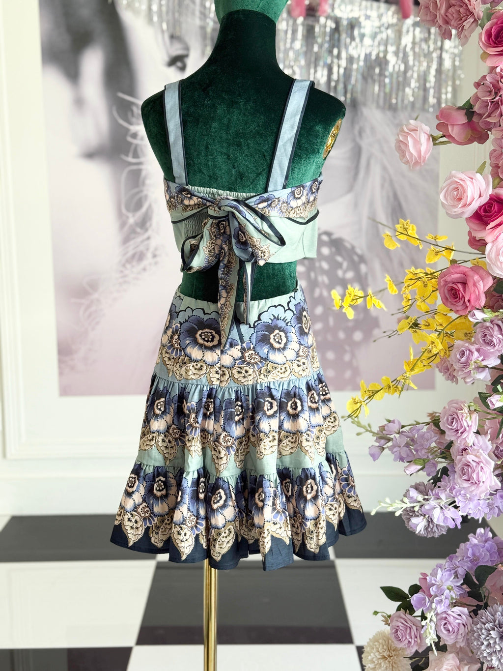 DEBBIE FLORAL TIERED DRESS