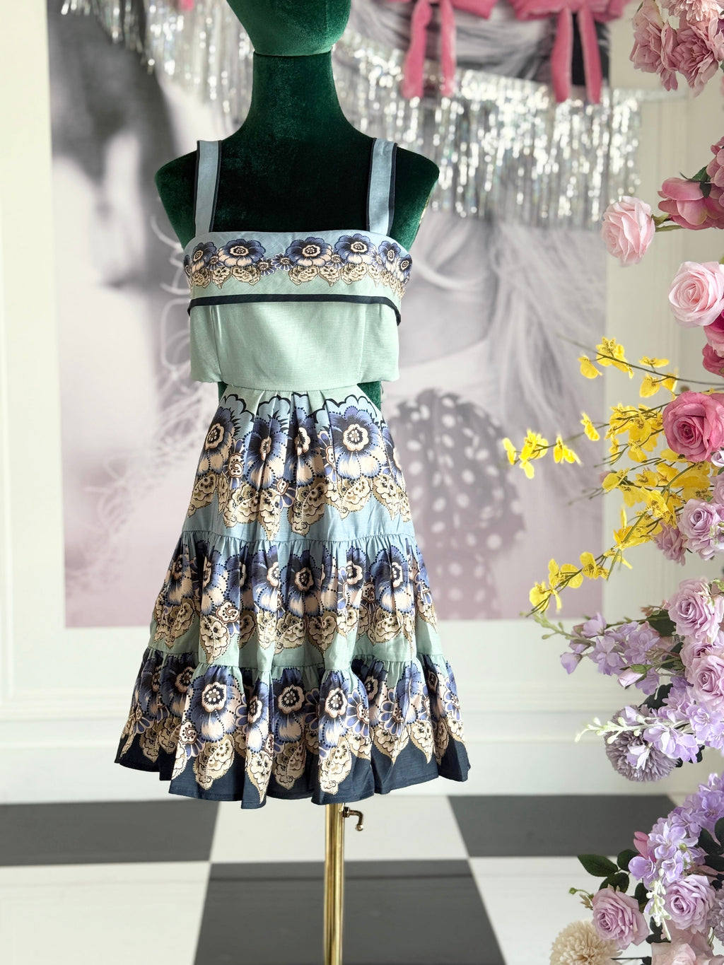 DEBBIE FLORAL TIERED DRESS