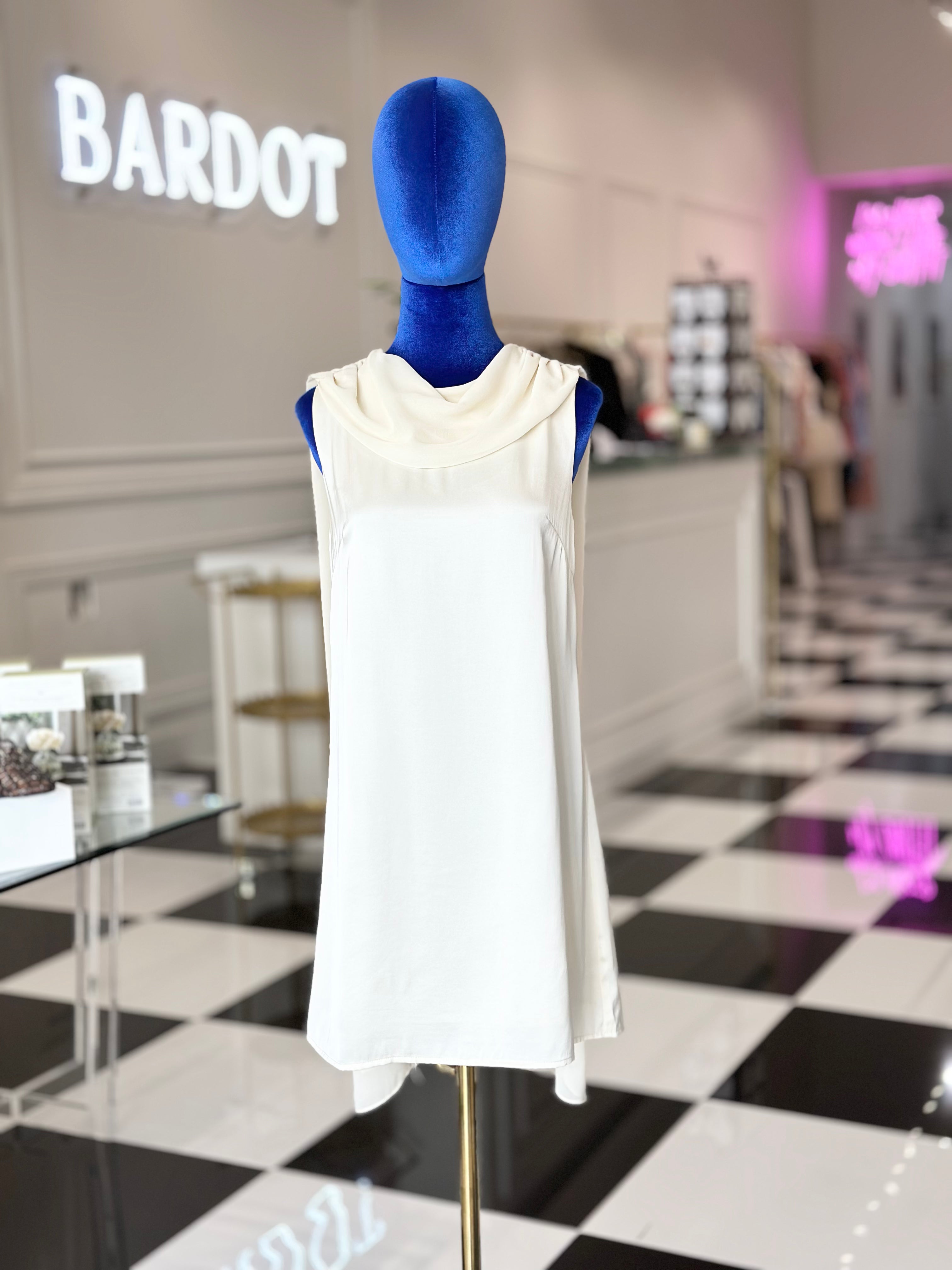 Marie Satin Cowl Mini Dress