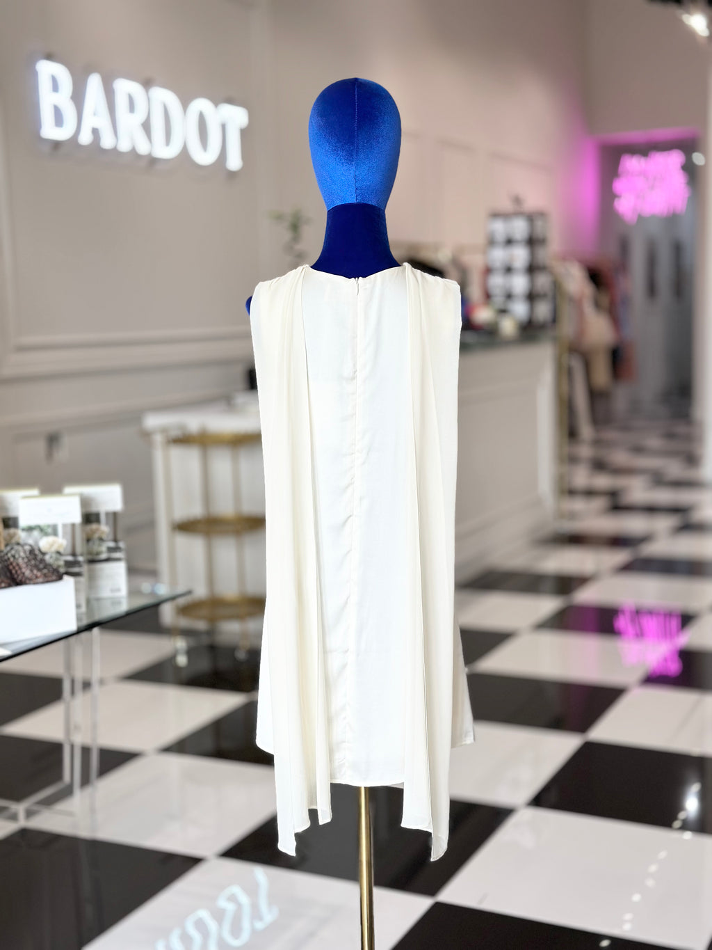 Marie Satin Cowl Mini Dress
