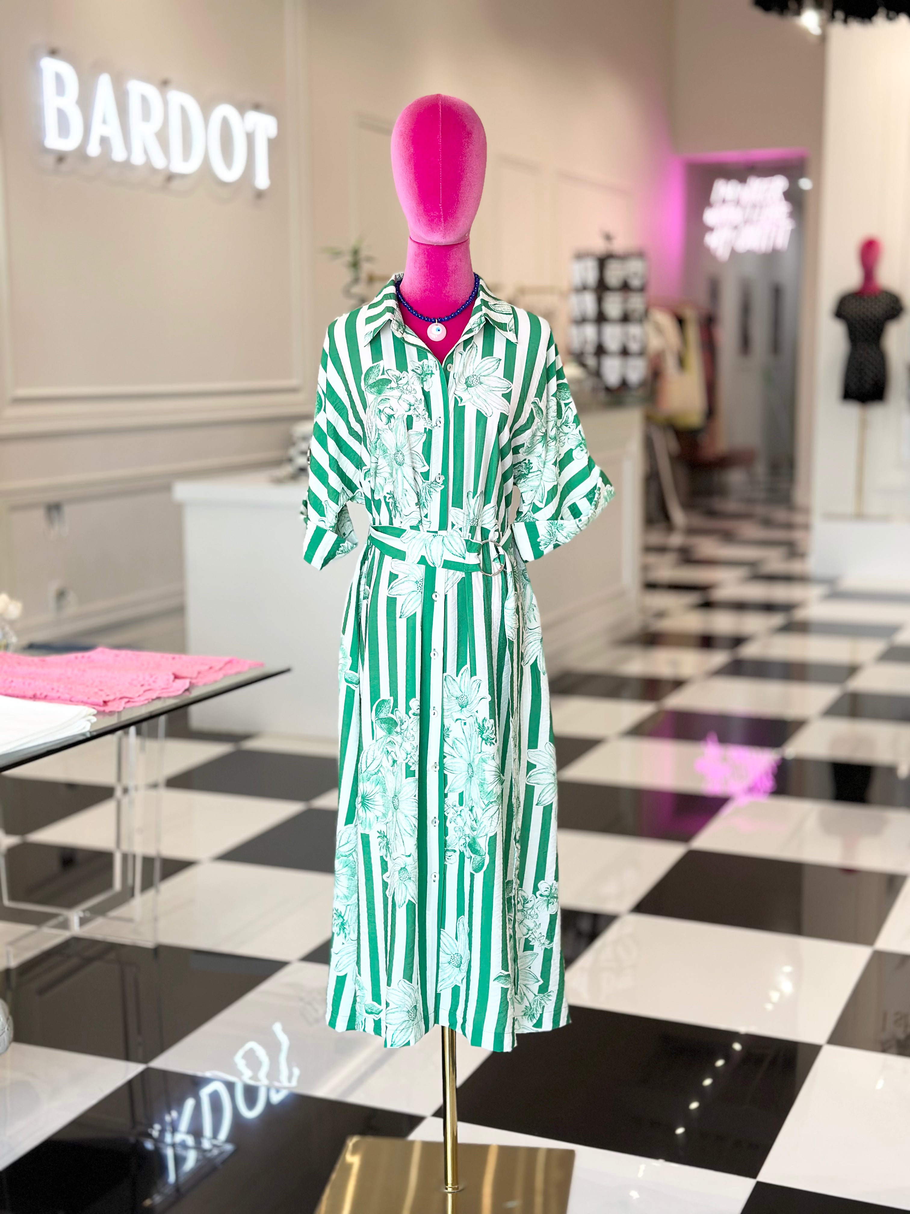 Florence striped Shirt Dress