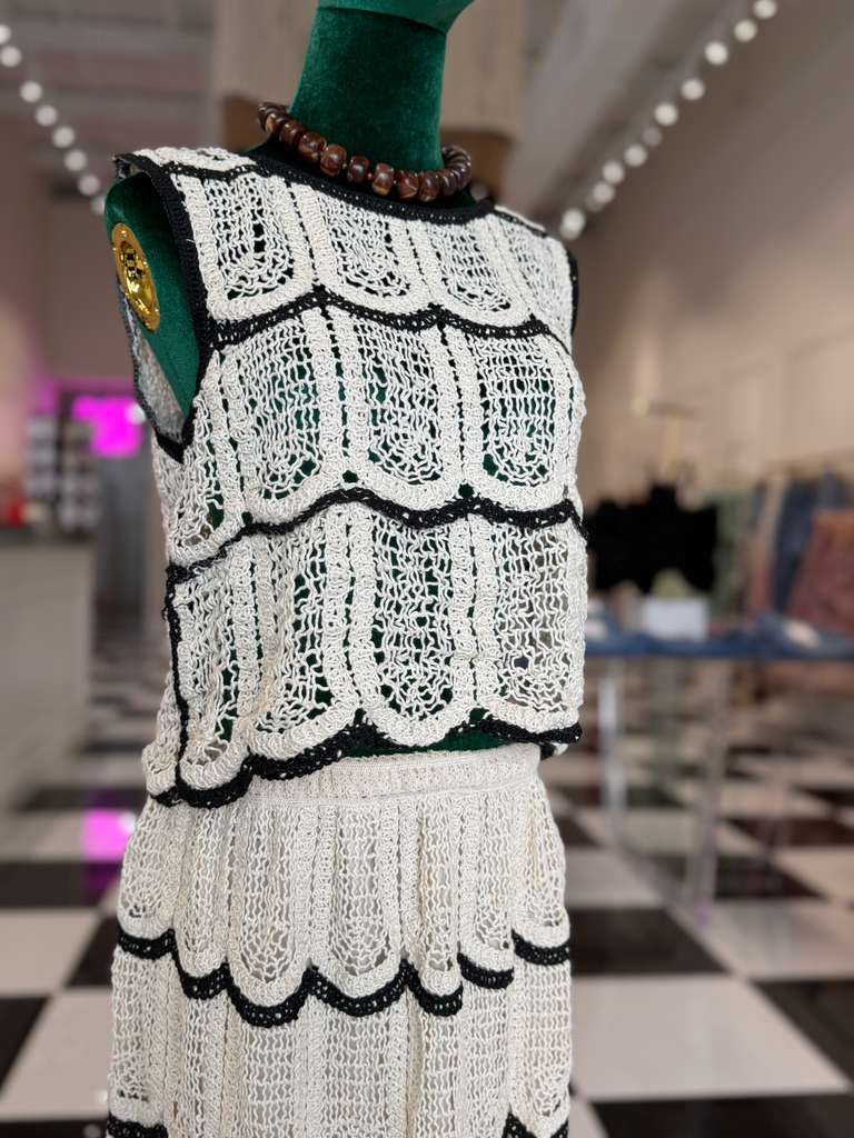 Ariel Crochet Skirt Top Set