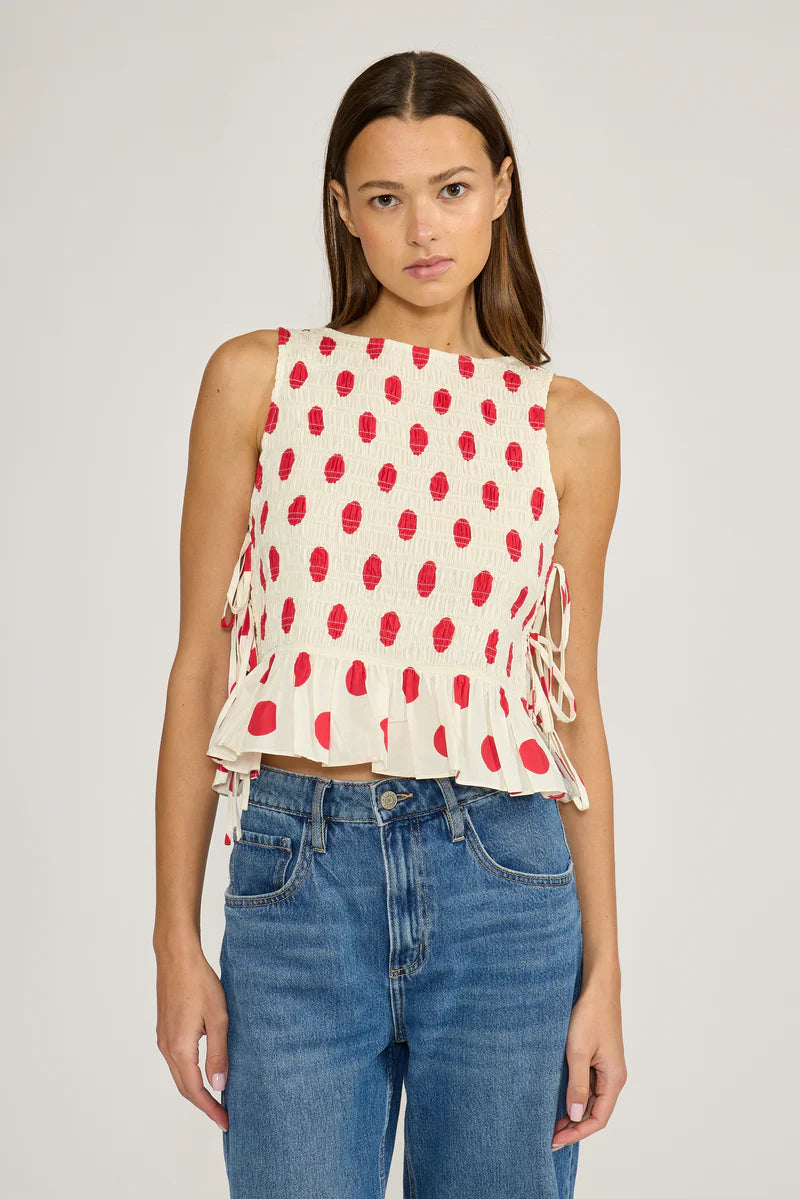 Maeve polka dot top