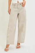 Almond barrel denim