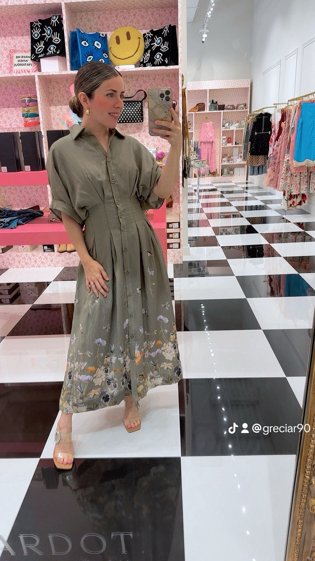 Olive midi dress