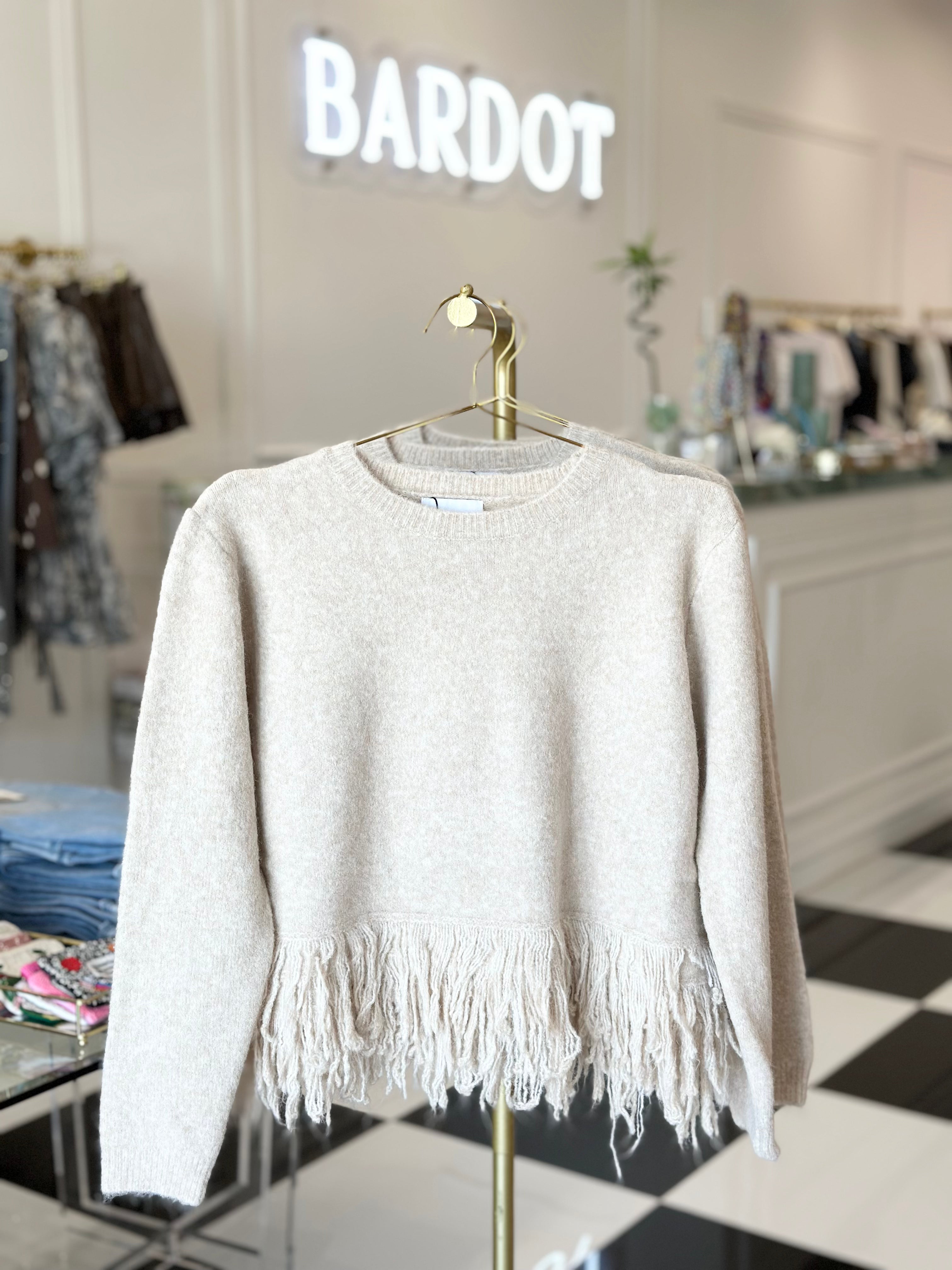 FELICITY FRINGE KNITTED TOP