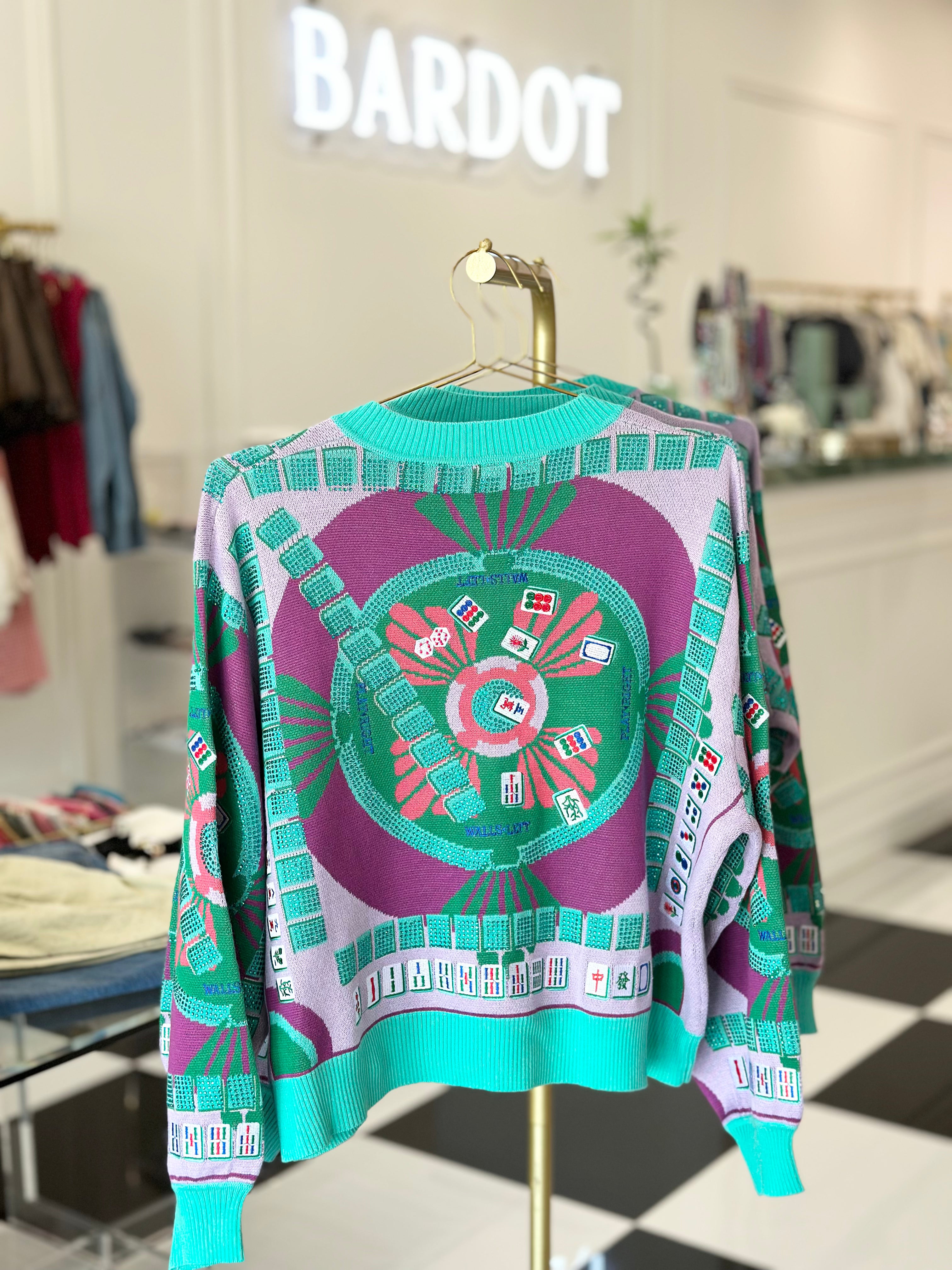 Multi Mahjong Button Up Cardigan