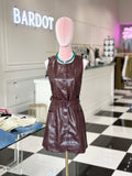 Julian faux leather mini dress
