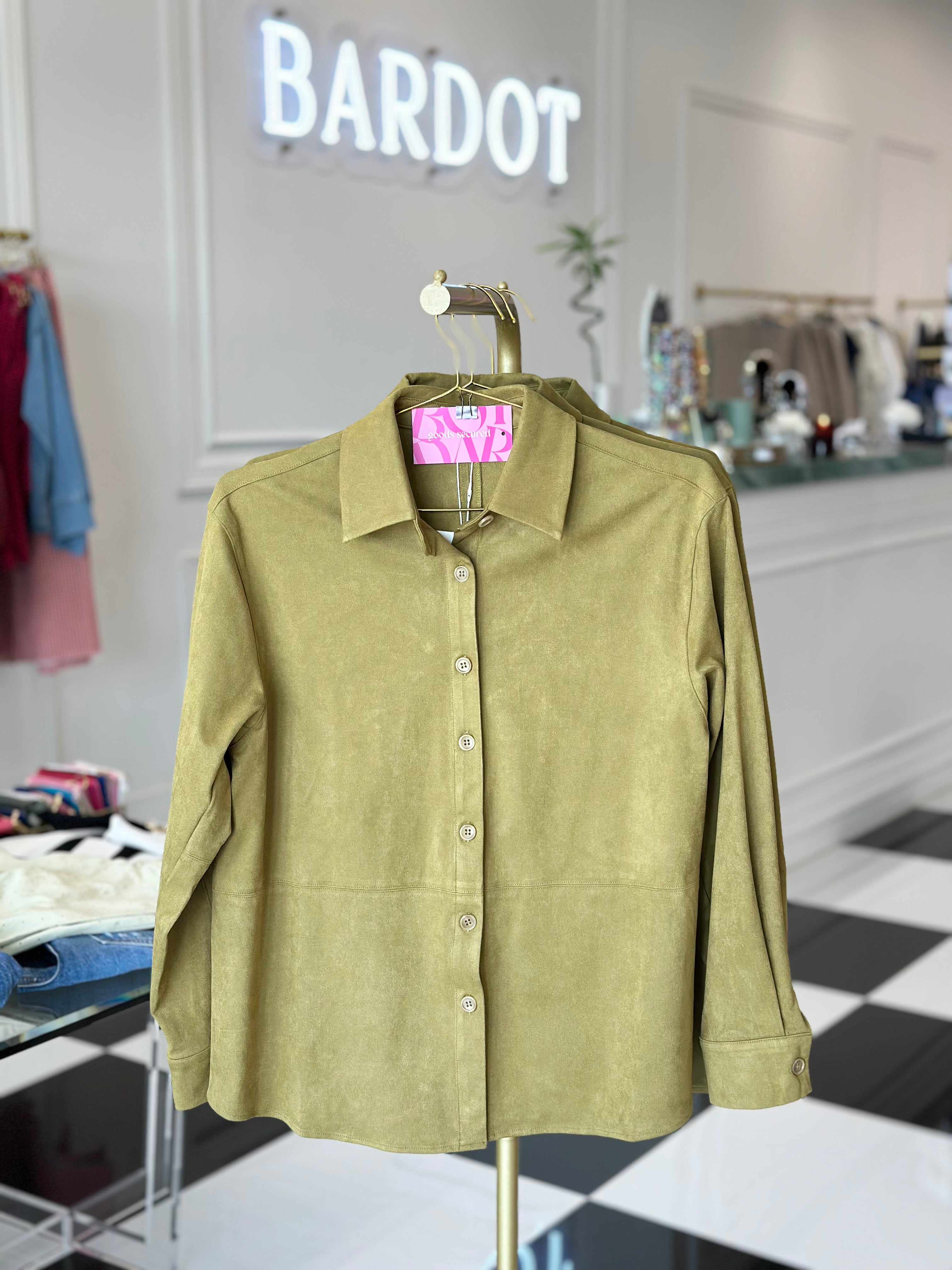 Paloma faux suede shirt jacket