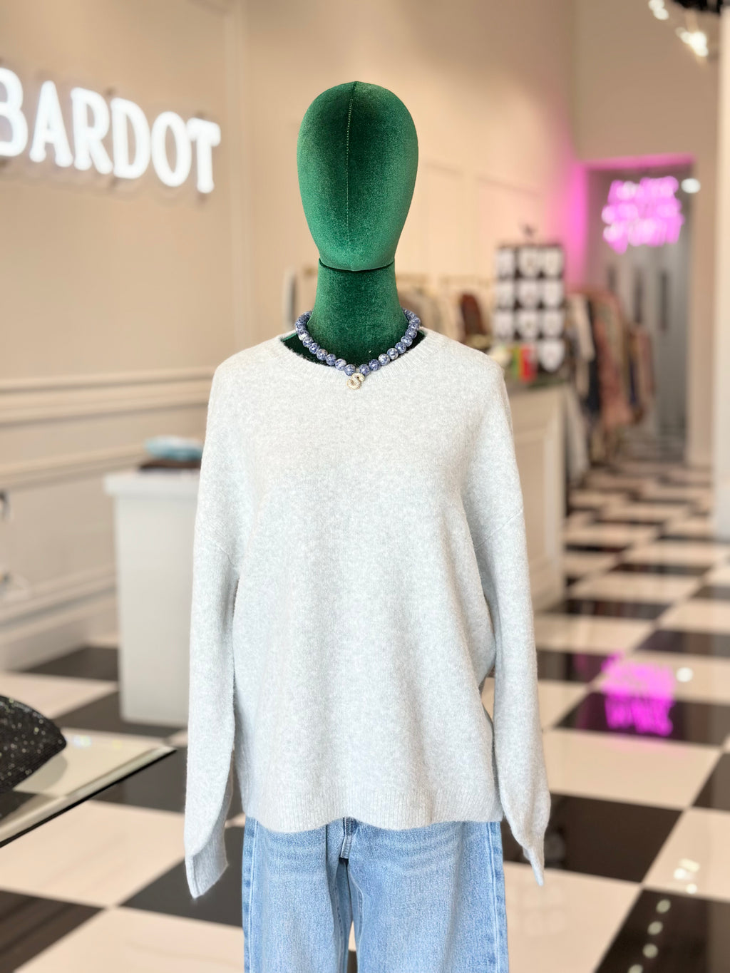Christie big bows detail knit sweater
