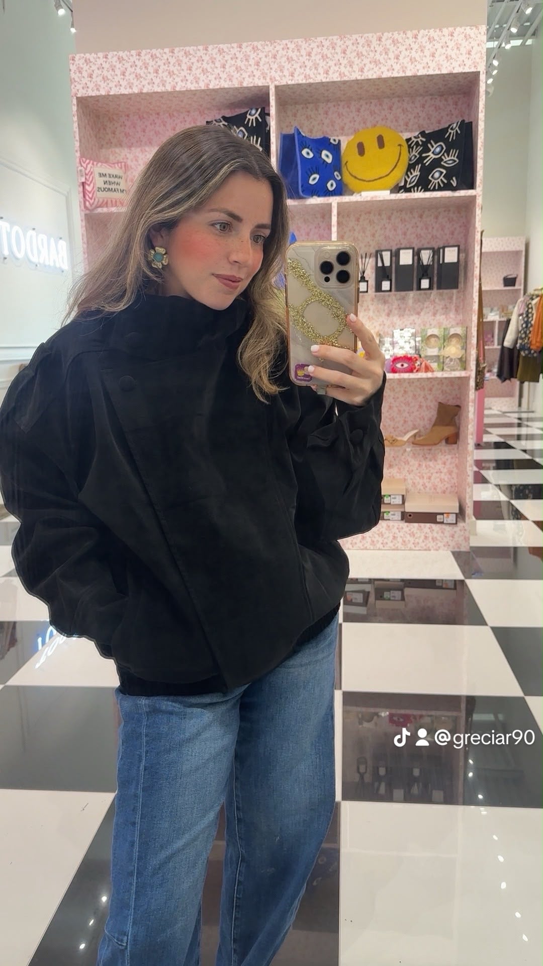 Juno Funnel neck bomber jacket
