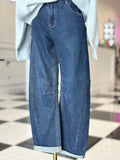 Cindy crop barrel textured jeans
