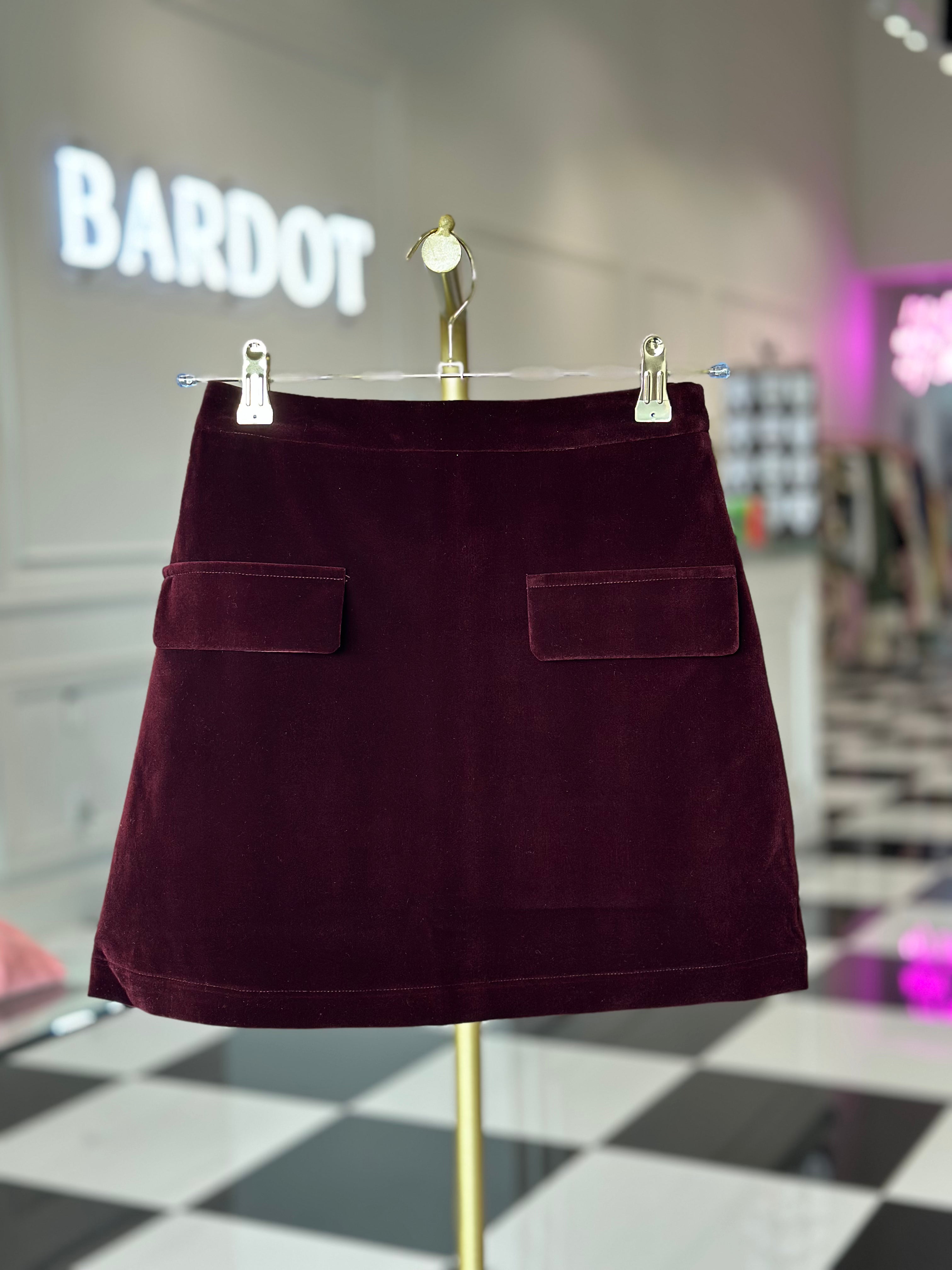 ANALIA VELVET MINI SKIRT