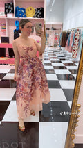 Sweetheart Strapless Floral Midi Dress