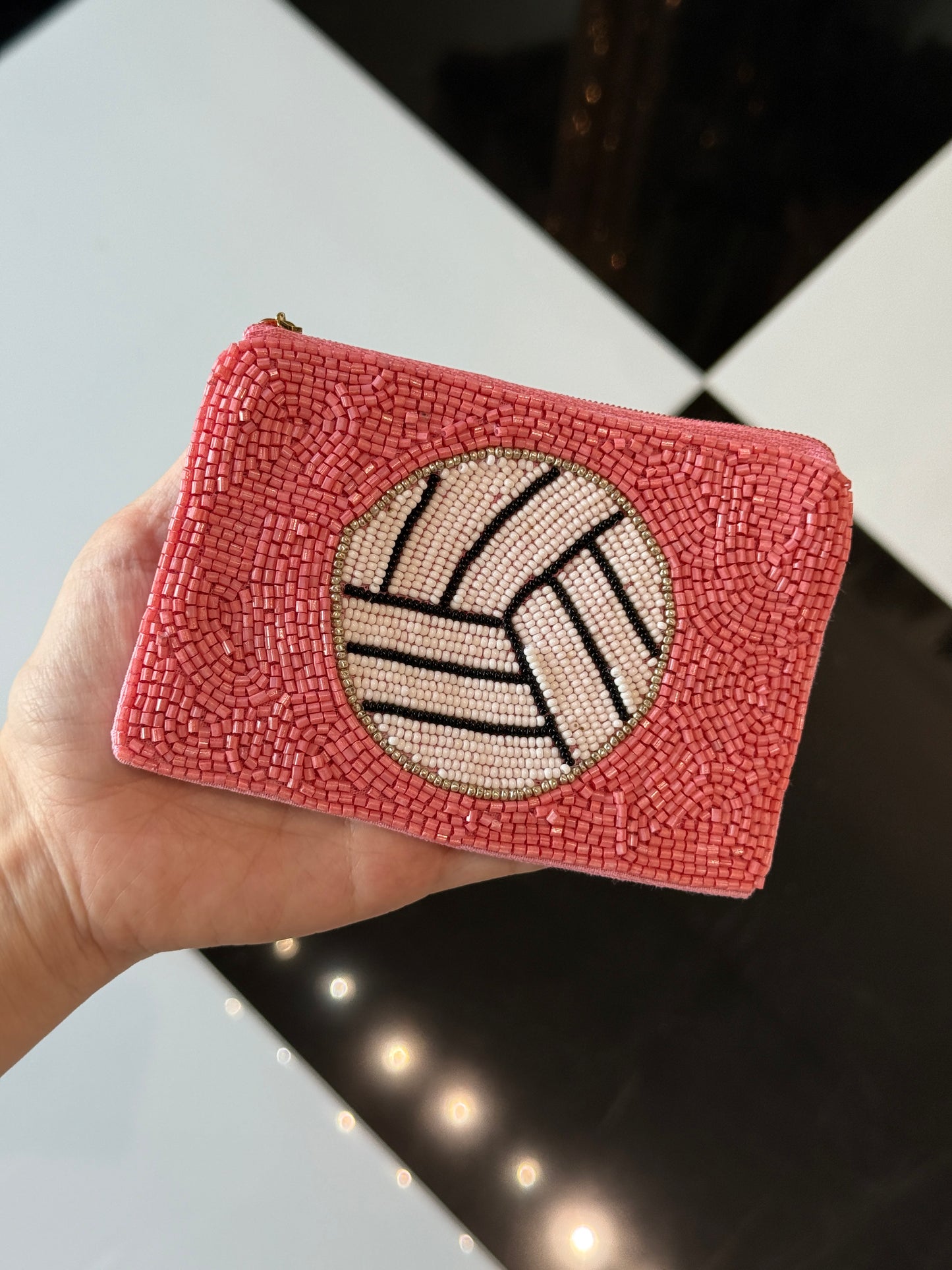 Sports beaded coin purses