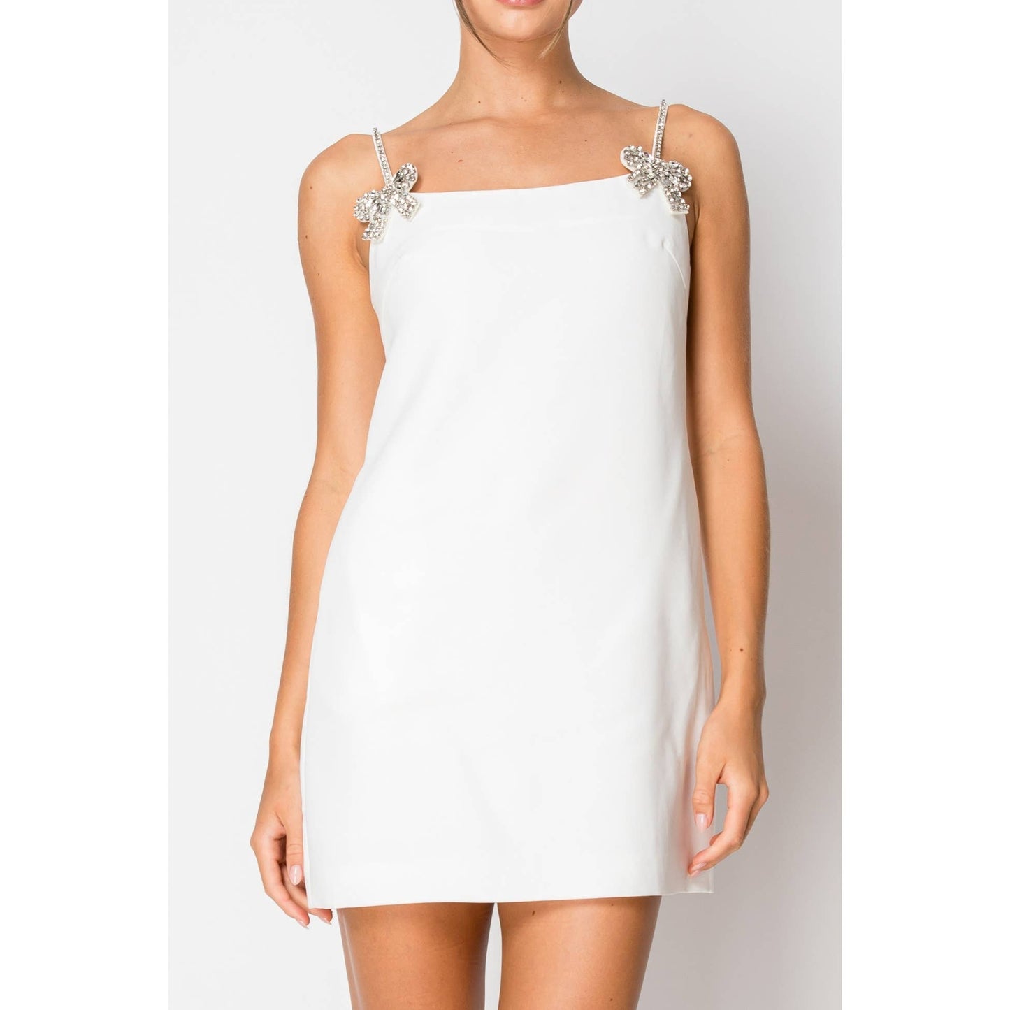 Sleeveless Crystal embellished Mini Dress