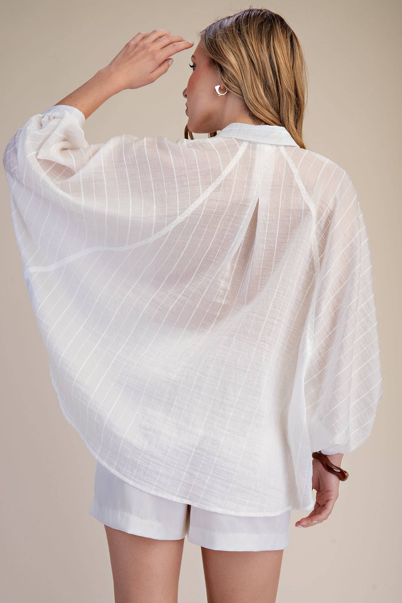 Evelyn Sheer Stripe Shirt