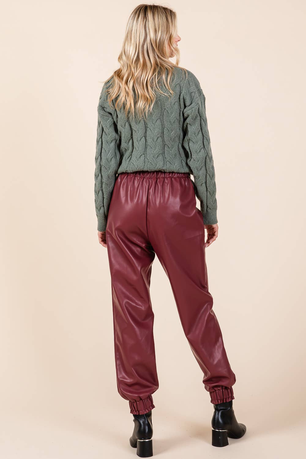 Faux Leather Jogger Pants FINAL SALE